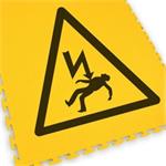 Dlaždica s logom elektrického nebezpečenstva, 500 x 500 mm