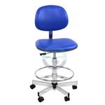 ESD stolička s opierkou na nohy modrá, 565 - 820 mm
