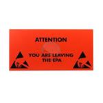ESD štítok s textom: Attention You are leaving the EPA