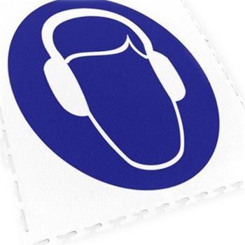 Dlaždica s logom "Ear Protection", 500 x 500 mm