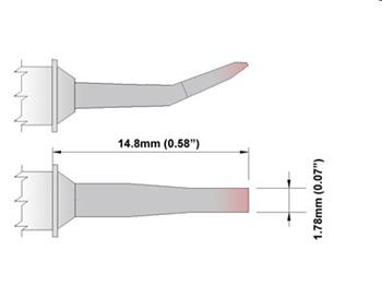Kliešťový pár - Sekáčik dlhý dosah 1.78mm (0.07")