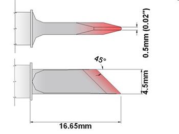 Nôž 4.50mm - 325°C - 358°C - K60DS045