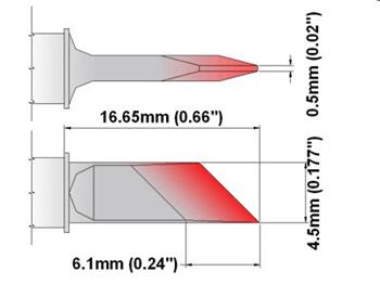 Nôž 4.50mm, 6.1mm - 325°C - 358°C - K60DS061