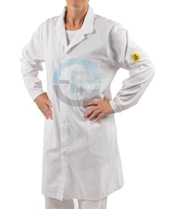 ESD laboratorný plášť FLEX, biely XS