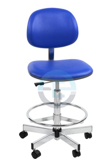 ESD stolička s opierkou na nohy modrá